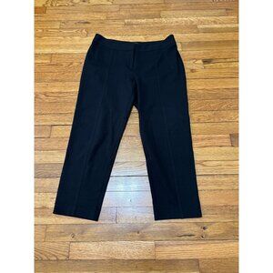 Talbots Womens Signature Cropped Pants Size 12p Petite Black Stretch Rayon